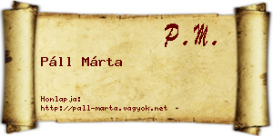 Páll Márta névjegykártya