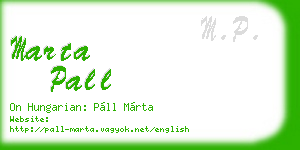 marta pall business card